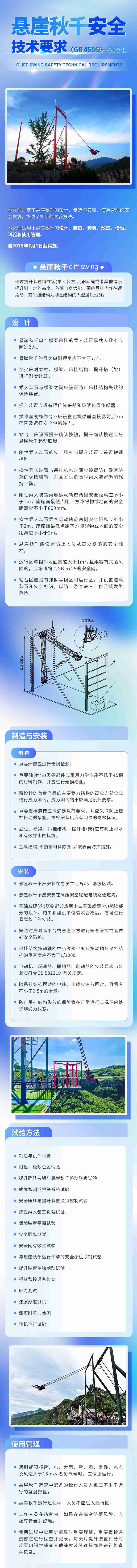 “悬崖秋千”怎样设计才安全？强制性国家标准发布(图2)